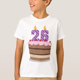 Age 26 on Birthday Cake T-Shirt