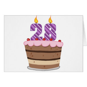 Age 28 on Birthday Cake