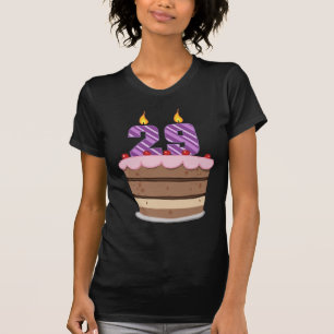 Age 29 on Birthday Cake T-Shirt