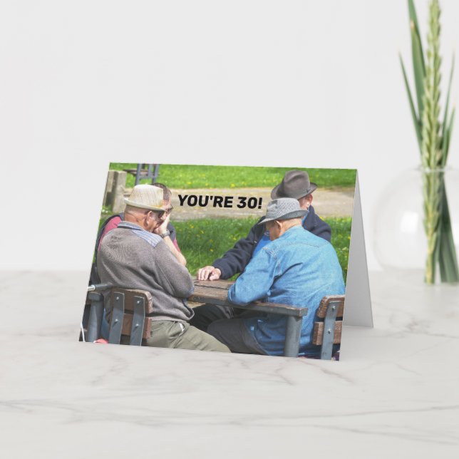 AGE 30 FOR HIM FUNNY BIRTHDAY CARDS (Front)