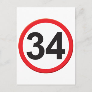 Age 34 postcard