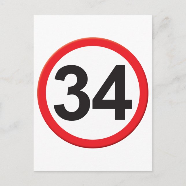 Age 34 postcard (Front)