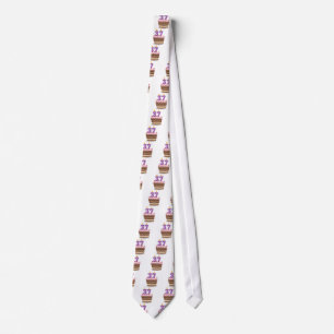 Age 37 on Birthday Cake Tie