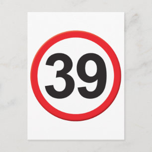 Age 39 postcard