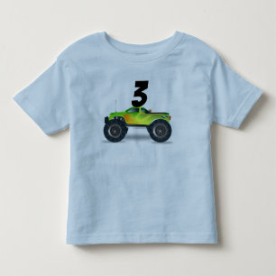 AGE 3 THREE BOYS MONSTER TRUCK T-SHIRT