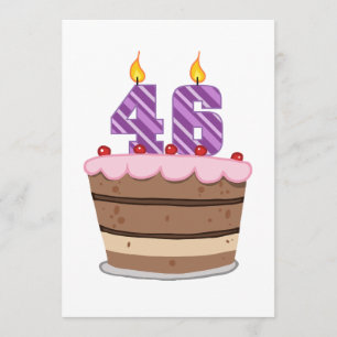 Age 46 on Birthday Cake Card