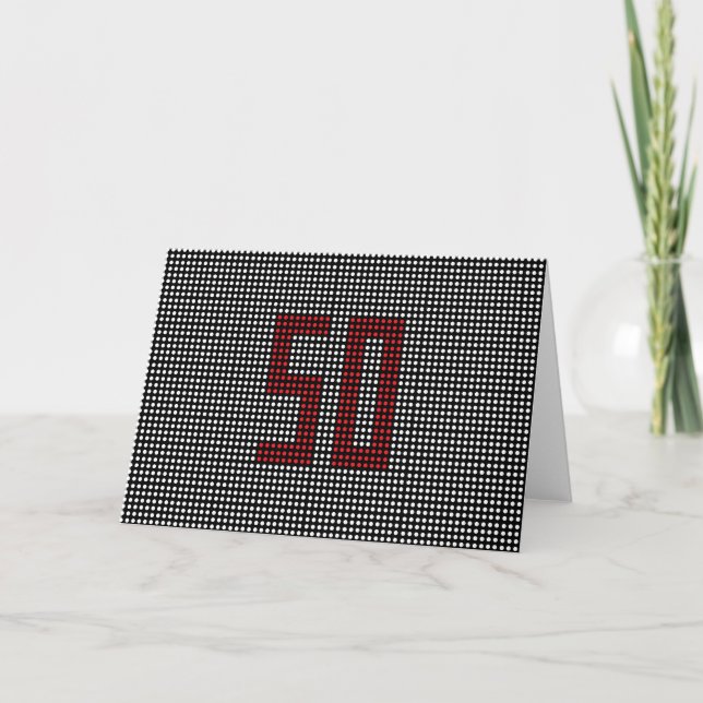 Age 50 Dotty Birthday Card (Front)