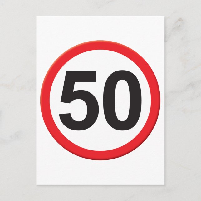 Age 50 postcard (Front)