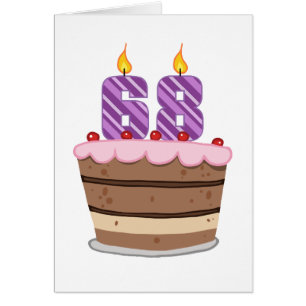 Age 68 on Birthday Cake