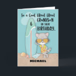 Age 6 Great Great Grandson Birthday Funny Racoon Card<br><div class="desc">Coming soon is your great great grandson’s special day when he finally turns six years old. We specifically designed this card for kids like him so you could be able to greet them in a cool and fun way. We also placed a customisation option on the cover of this.</div>