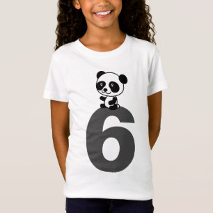AGE 6 SIX PANDA BEAR T-Shirts