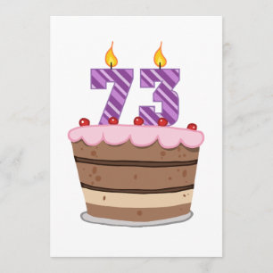 Age 73 on Birthday Cake Card