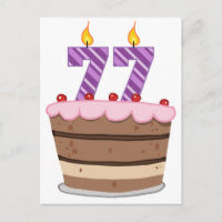 Age 77 on Birthday Cake