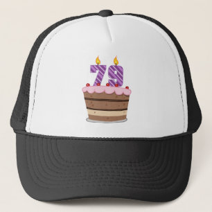 Age 79 on Birthday Cake Trucker Hat
