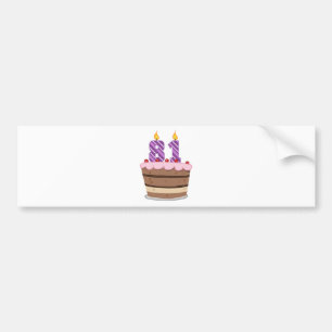 Age 81 on Birthday Cake Bumper Sticker