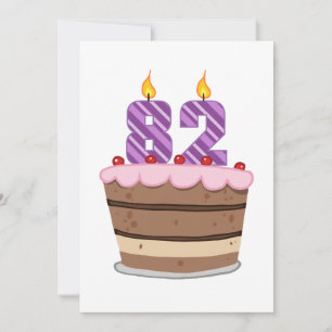 Age 82 on Birthday Cake Card