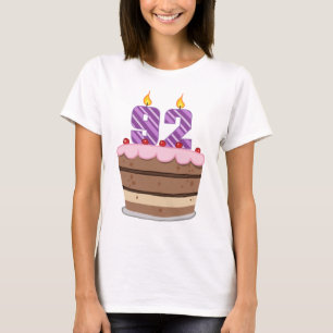 Age 92 on Birthday Cake T-Shirt