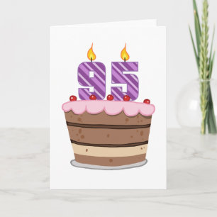 Age 95 on Birthday Cake Card