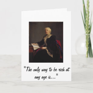 Age and debt free living card