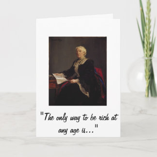 Age and debt free living card