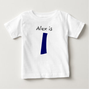 Age and Name Customisable 1st Birthday Tshirt