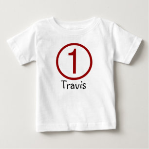 Age and Name  Customisable 1st Birthday Tshirt