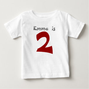 Age and Name  Customisable 2nd Birthday Tshirt