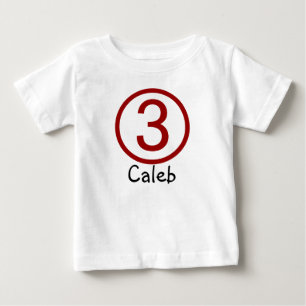 Age and Name  Customisable 3rd Birthday Tshirt