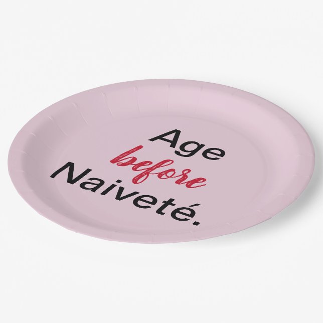 Age Before Naivete in Pink Paper Plate (Angled)