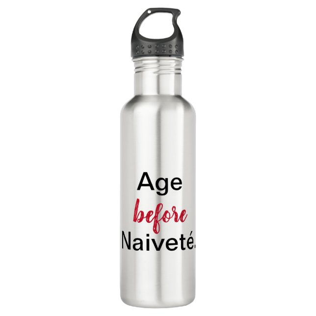 Age Before Naivete Water Bottle (Front)