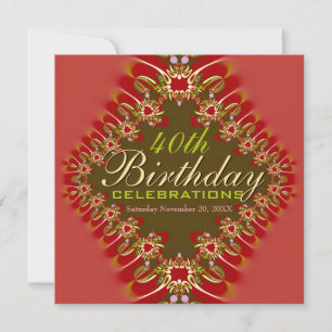 Age Birthday Delicate & Grand Celebrations Invitation