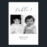 Age Childhood Photos Wedding Table Card Numbers<br><div class="desc">Add a personal touch to your wedding tables! Add a photo of yourself and your partner of the age that you were that corresponds to the table number (e.g. table one has pictures of yourself and your partner at age one)</div>