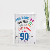 Age Equation Milestones 90 - Birthday