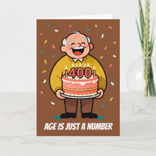 Age Is Just A Number Funny Birthday Humour Card