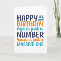 Age Is Just A Number Funny Sarcastic Birthday