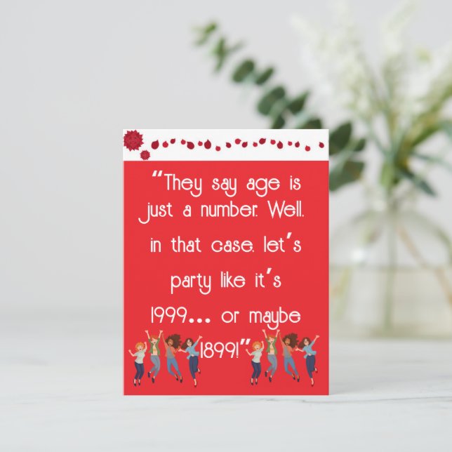 Age is just a number holiday card (Standing Front)