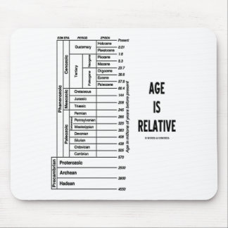 Age Is Relative (Geological Time Humor) Mouse Mat