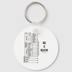 Age Is Relative (Geological Time Humour) Key Ring