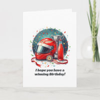 Age Monogram Race Car Birthday Winning Celebration