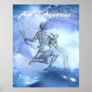 Age of Aquarius Zodiac Poster