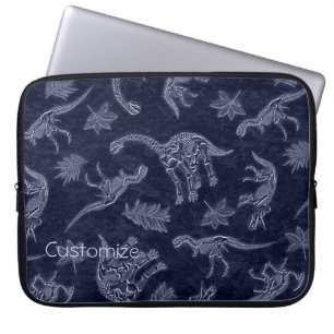 Age Of Dinosaurs Skeleton Pattern Laptop Sleeve