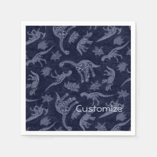 Age Of Dinosaurs Skeleton Pattern Napkins