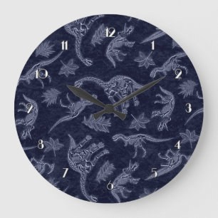 Age Of Dinosaurs Skeleton Pattern Wall Clock 2