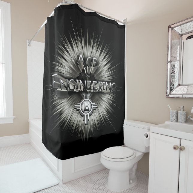 Age Of Engineering ISOTXT Shower Curtain (In Situ)