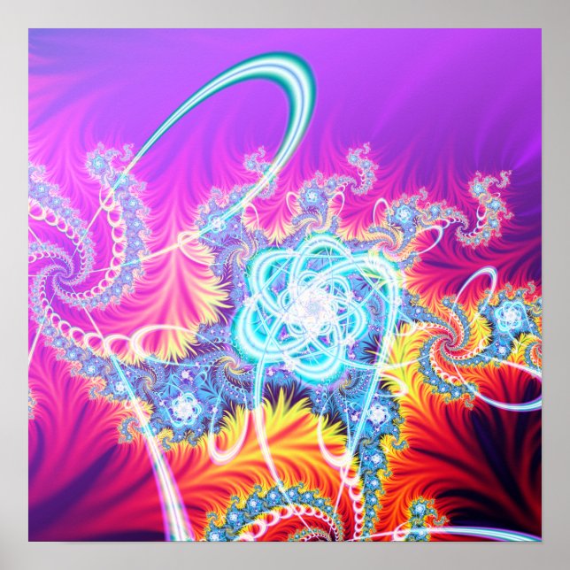 Age of the Atom Fractal Art by bbqshoes  Poster (Front)