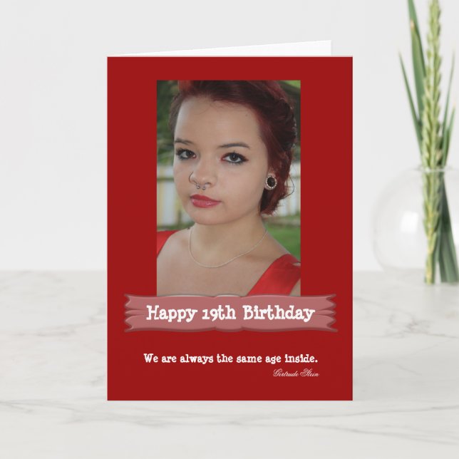 Age Photo Birthday Card (Front)