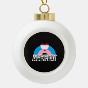 Age Play Pride Ceramic Ball Christmas Ornament