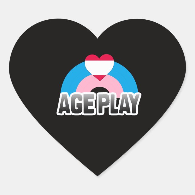 Age Play Pride Heart Sticker (Front)