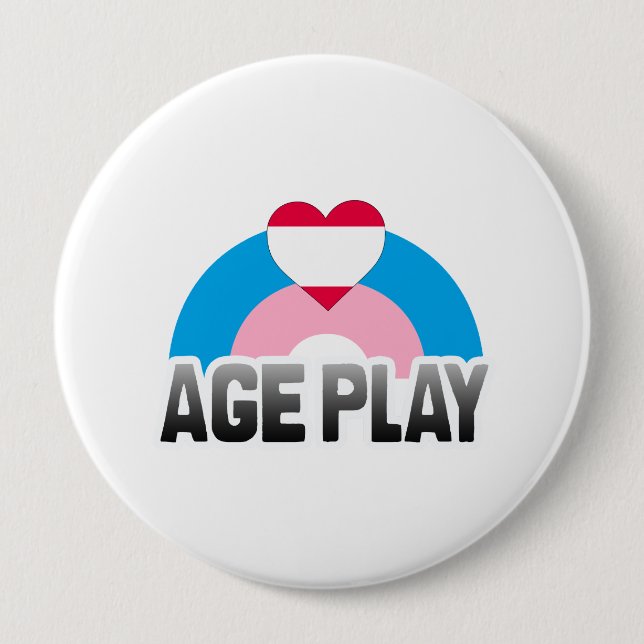 AGE PLAY RAINBOW 10 CM ROUND BADGE (Front)