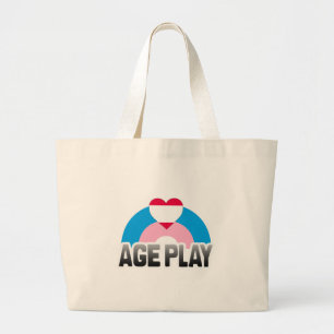 AGE PLAY RAINBOW LARGE TOTE BAG